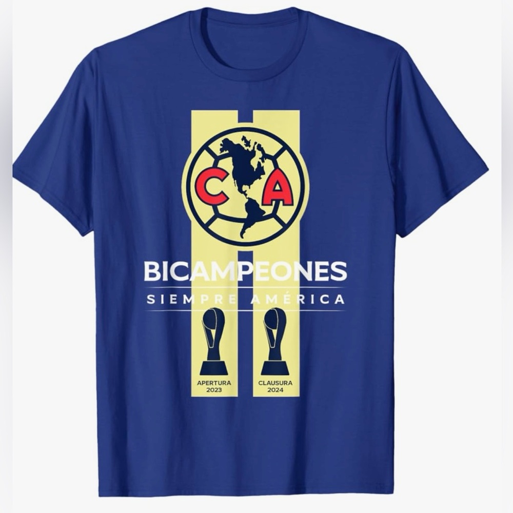 Club America Bicampeon Torneo Apertura 2023 - Clausura T-Shirt. It’s a new one
